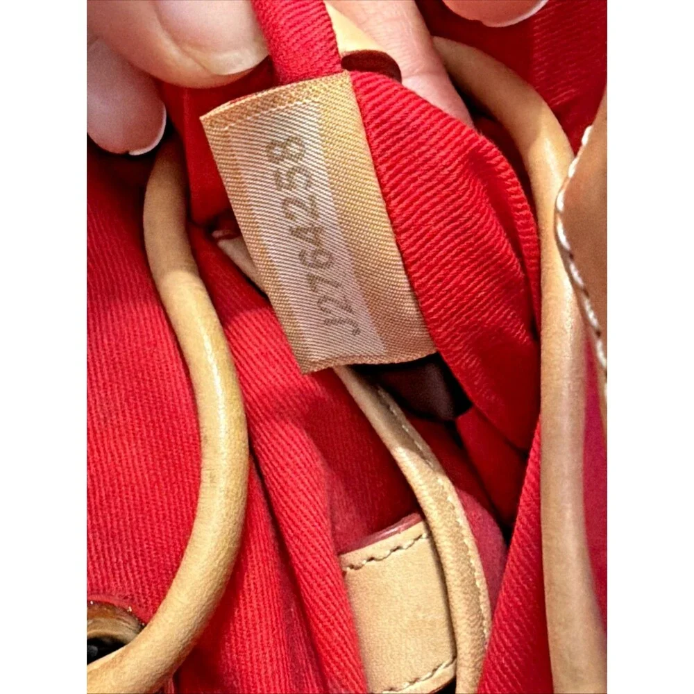 Dooney & Bourke Bucket Satchel Bag Coated Canvas Leather Blue